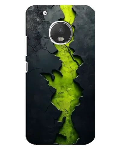 Чехол для Motorola MOTO G5 Plus с картинкой «Салатовый разлом скалы»
