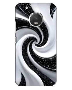 Чехол для Motorola MOTO G5 Plus с картинкой «Черно-белая спираль»