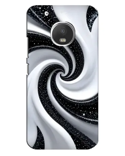 Чехол для Motorola MOTO G5 Plus с картинкой «Черно-белая спираль»
