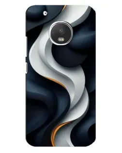 Чехол для Motorola MOTO G5 Plus с картинкой «Объемные черно-белые ленты»