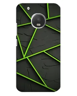 Чехол для Motorola MOTO G5 Plus с картинкой «Зеленые геометрические линии»