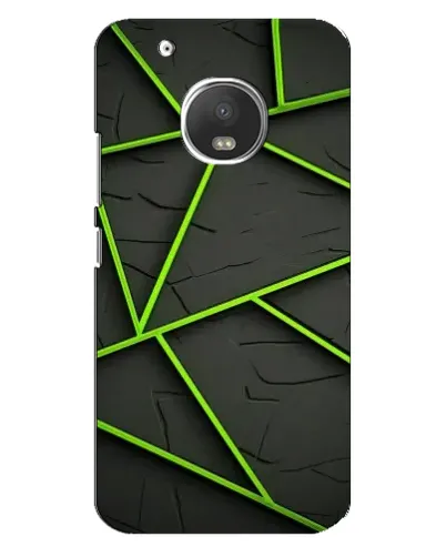 Чехол для Motorola MOTO G5 Plus с картинкой «Зеленые геометрические линии»