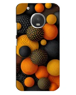 Чехол для Motorola MOTO G5 Plus с картинкой «Объемные оранжевые сферы»