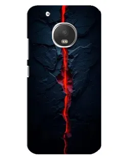 Чехол для Motorola MOTO G5 Plus с картинкой «Kрасная лавовая трещина»