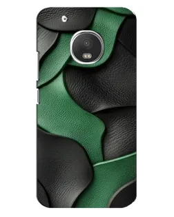 Чехол для Motorola MOTO G5 Plus с картинкой «Зеленые кожаные волны»