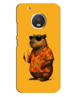 Чехол для Motorola MOTO G5 Plus с картинкой «Капибара на отдыхе»