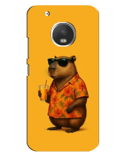 Чехол для Motorola MOTO G5 Plus с картинкой «Капибара на отдыхе»