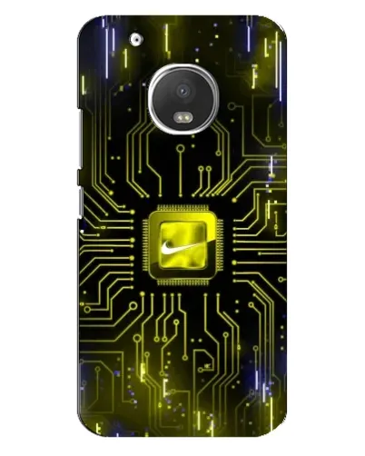 Чехол для Motorola MOTO G5 с картинкой «Nike — золотая искра»