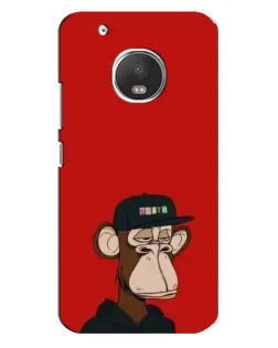 Чохол для Motorola MOTO G5 з картинкою «Bored Ape — червоний фон»