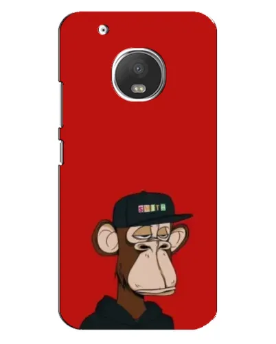 Чехол для Motorola MOTO G5 с картинкой «Bored Ape — красный фон»