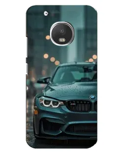 Чехол для Motorola MOTO G5 с картинкой «BMW в огнях города»