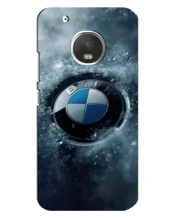 Чехол для Motorola MOTO G5 с картинкой «Логотип BMW — лед»