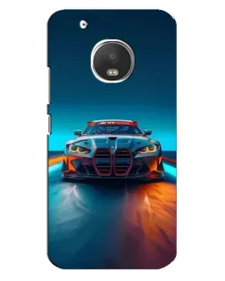 Чехол для Motorola MOTO G5 с картинкой «BMW — огни неона»