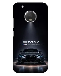 Чехол для Motorola MOTO G5 с картинкой «BMW сквозь ночной город»