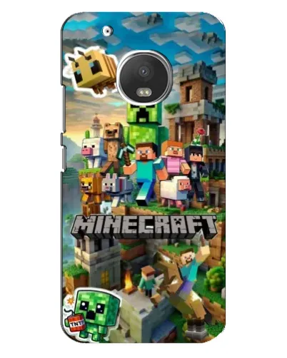 Чехол для Motorola MOTO G5 с картинкой «Замок Minecraft»
