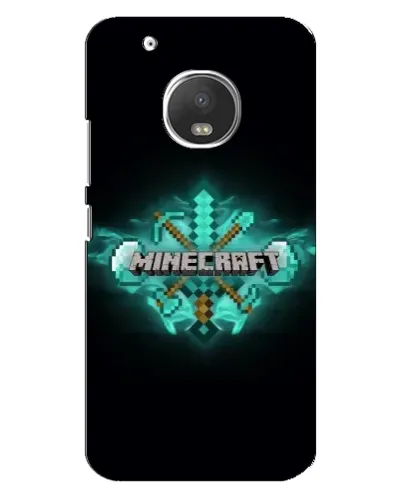 Чехол для Motorola MOTO G5 с картинкой «Minecraft Diamond лого»