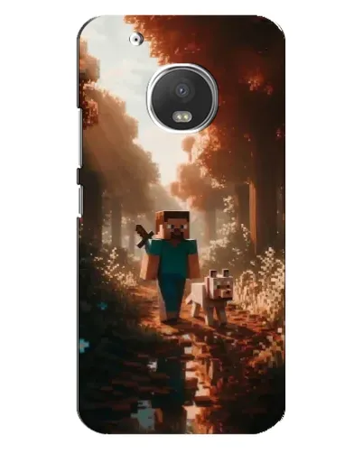 Чехол для Motorola MOTO G5 с картинкой «Стив в лесу»