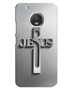 Чехол для Motorola MOTO G5 с картинкой «Металлический крест Jesus»