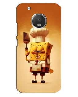 Чехол для Motorola MOTO G5 с картинкой «Губка Боб повар»