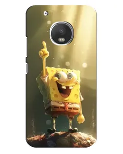 Чехол для Motorola MOTO G5 с картинкой «Сияющий Спанч Боб»