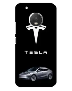 Чехол для Motorola MOTO G5 с картинкой «Tesla Model Y»