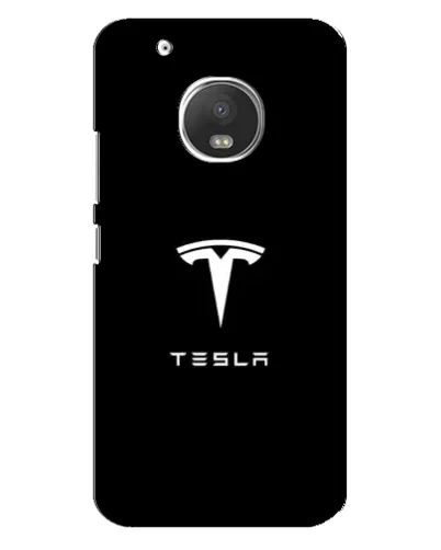 Чехол для Motorola MOTO G5 с картинкой «Tesla White Logo»