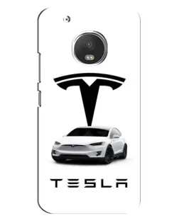 Чехол для Motorola MOTO G5 с картинкой «Tesla White Style»