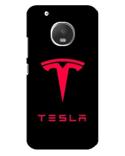 Чехол для Motorola MOTO G5 с картинкой «Tesla Red Logo»