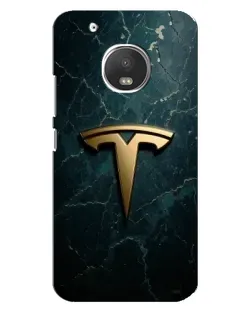 Чехол для Motorola MOTO G5 с картинкой «Мраморная Tesla Gold»