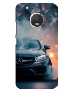 Чехол для Motorola MOTO G5 с картинкой «Mercedes — ночной город»