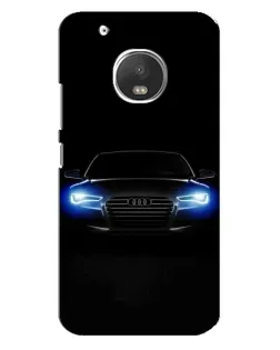 Чехол для Motorola MOTO G5 с картинкой «Audi в неоне»