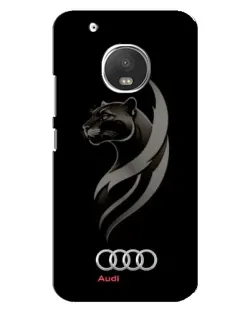 Чехол для Motorola MOTO G5 с картинкой «Графика — пантера и Audi»