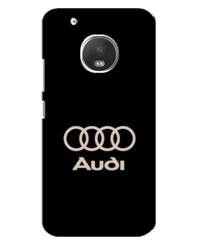 Чехол для Motorola MOTO G5 с картинкой «Audi — золотой логотип»