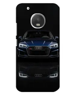Чехол для Motorola MOTO G5 с картинкой «Audi — ночное отражение»