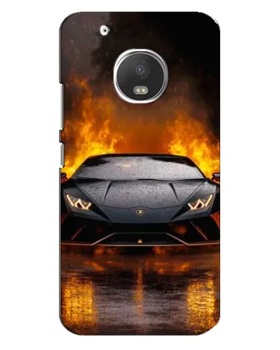 Чохол для Motorola MOTO G5 з картинкою «Lamborghini у вогні»