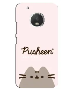 Чехол для Motorola MOTO G5 с картинкой «Pusheen логотип»