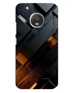 Чехол для Motorola MOTO G5 с картинкой «Черные геометрические блоки»