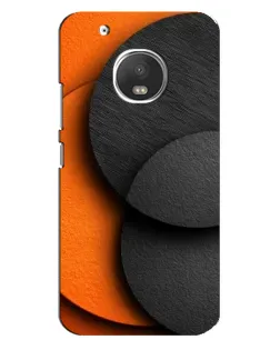 Чехол для Motorola MOTO G5 с картинкой «Геометрия оранжевых кругов»