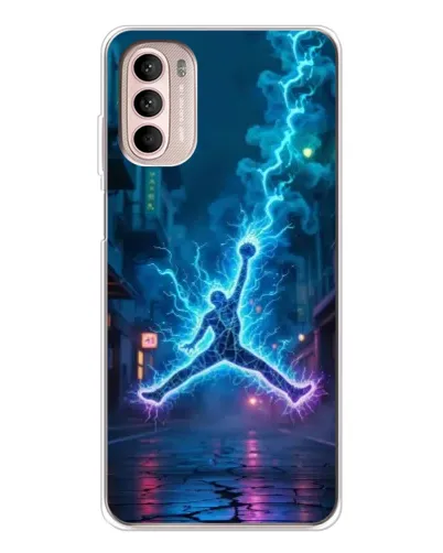 Чехол для Motorola MOTO G52 с картинкой «Jordan Gold Jumpman»