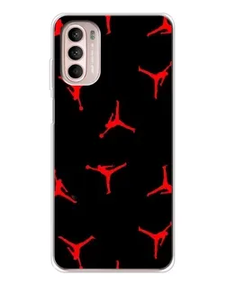 Чехол для Motorola MOTO G52 с картинкой «Jordan Red Pattern»