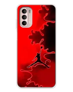 Чехол для Motorola MOTO G52 с картинкой «Jordan Red Smoke»