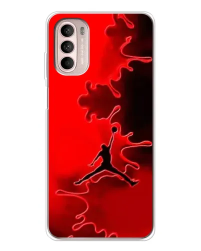 Чехол для Motorola MOTO G52 с картинкой «Jordan Red Smoke»