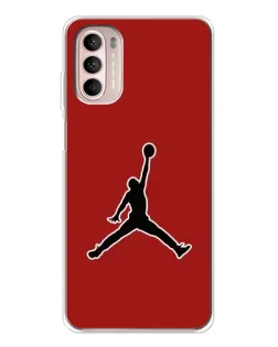 Чехол для Motorola MOTO G52 с картинкой «Jordan Red Back»