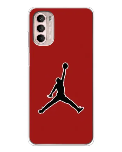 Чехол для Motorola MOTO G52 с картинкой «Jordan Red Back»