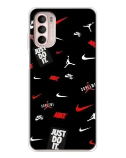 Чехол для Motorola MOTO G52 с картинкой «Nike Mix Pattern»