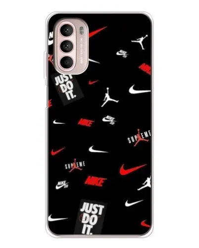 Чехол для Motorola MOTO G52 с картинкой «Nike Mix Pattern»