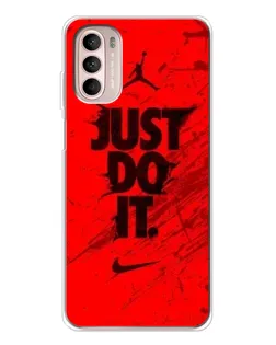 Чехол для Motorola MOTO G52 с картинкой «Nike Just Do It»
