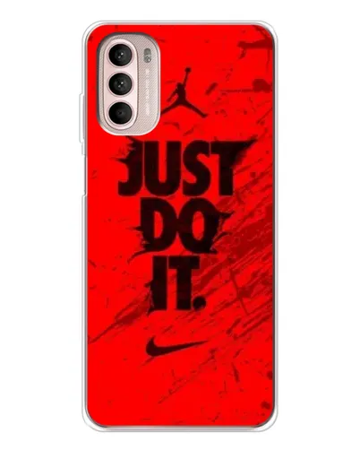 Чехол для Motorola MOTO G52 с картинкой «Nike Just Do It»
