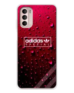 Чехол для Motorola MOTO G52 с картинкой «Adidas Gold Marble»