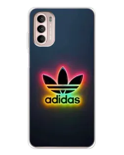 Чехол для Motorola MOTO G52 с картинкой «Неоновый Adidas»